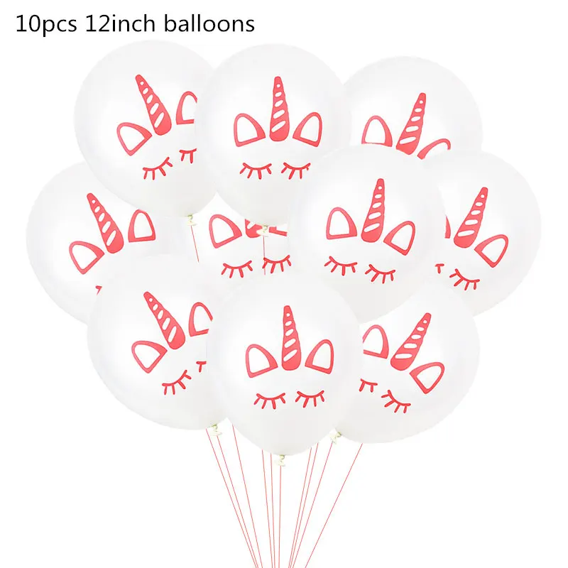 44 Unicorn Party Supplies Blue Color Unicorn Banner Plates Cups Napkin Cupcake Toppers Baby Shower Kids Birthday Party Decoration - Цвет: 44