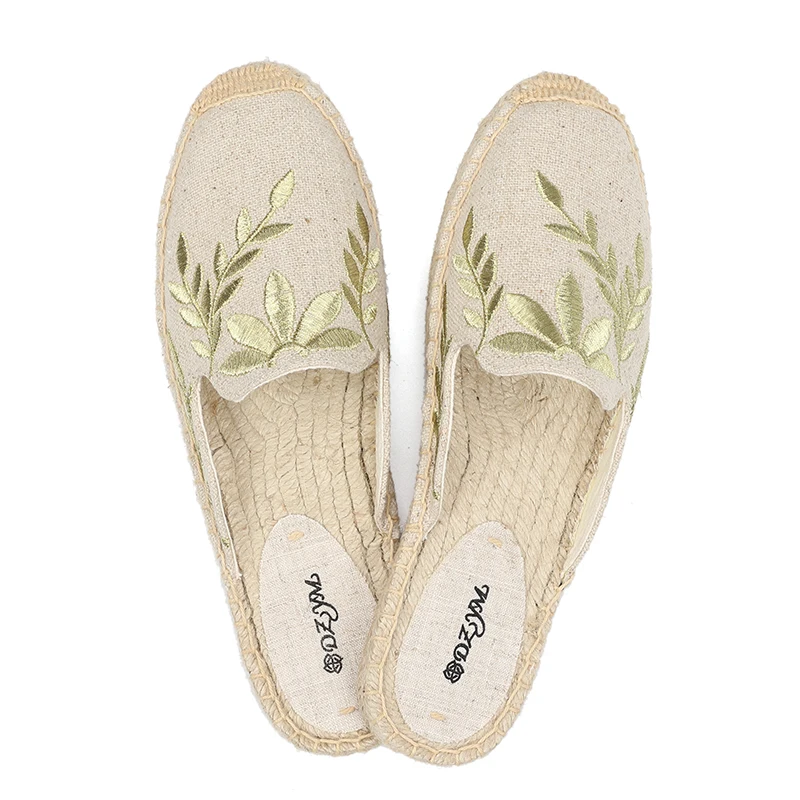Женские шлепанцы на плоской подошве espadrilles лето 2019|Тапочки| |