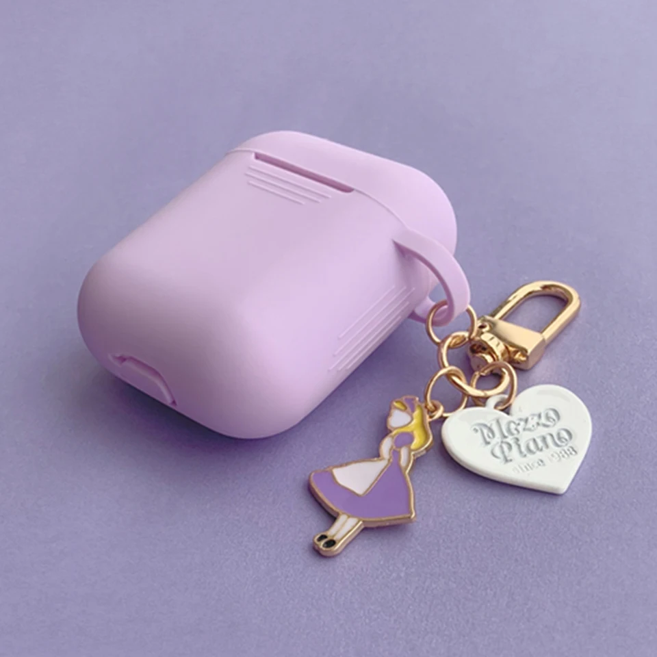 Девушка мультфильм милый силиконовый чехол для Apple аксессуары для airpods Bluetooth чехол для гарнитуры наушников коробка украшение крышка брелок