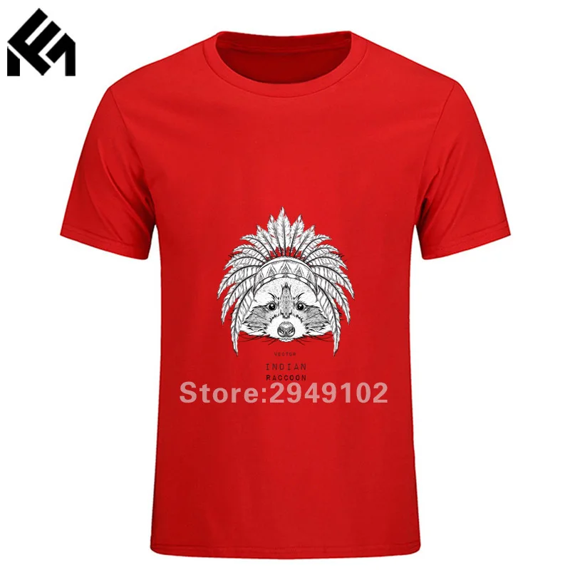 Т Рубашки Мужчин Хлопка 3D ИНДИЙСКИЙ ЕНОТ Платье Тис Забавный День Рождения С