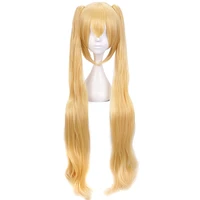 blend s kaho hinata blonde synthetic cosplay wig costume natural wave double ponytails wigs wig cap