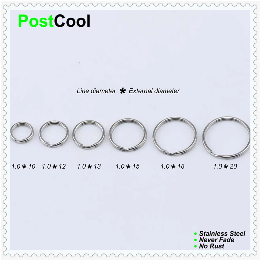 1x10mm1x12mm1x13mm1x15mm1x18mm1x20mm 6 вариантов небольших разъемов/брелоков/колец для