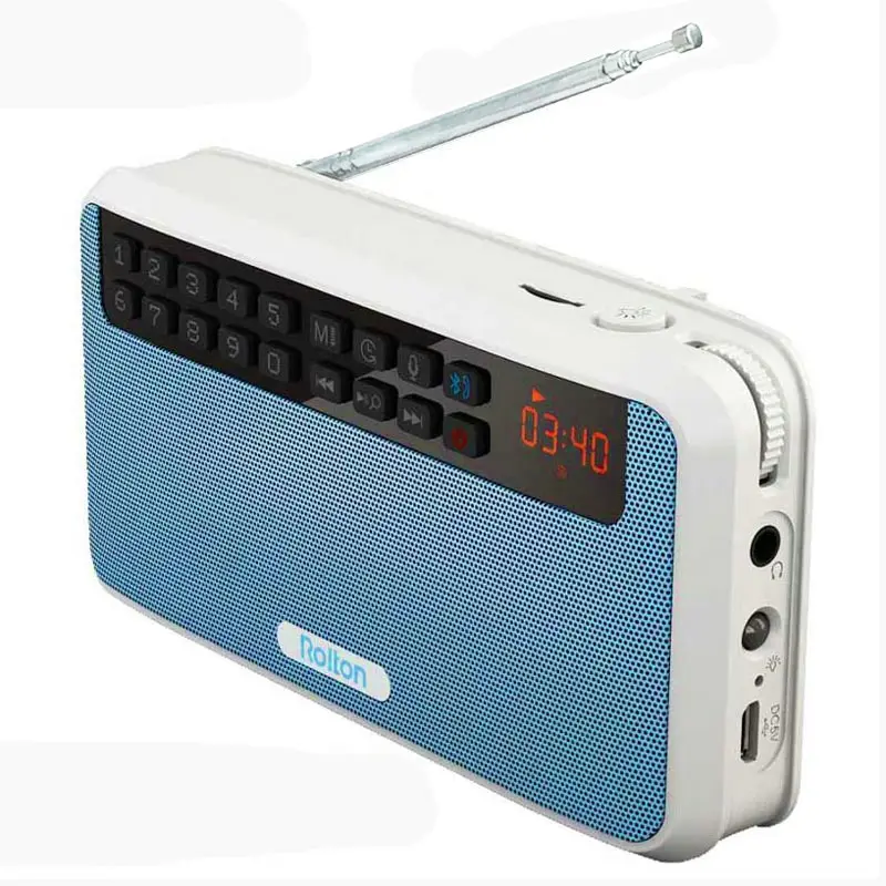 Стерео портативные мини Bluetooth колонки беспроводные Hands Free с fm-радио Поддержка TF карты воспроизведения и рекордер и фонарик - Цвет: Blue