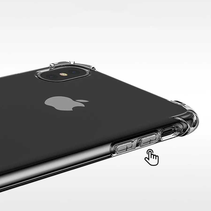 Защитный противоударный чехол для iPhone X 8 прозрачный мягкий из ТПУ 7 Apple 5 5s 6 6s Plus |
