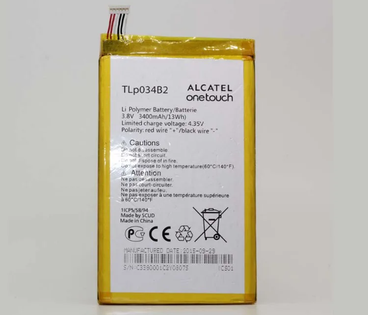 High Quality TLp034B2 3400mAh Battery For Alcatel One Touch Onetouch Hero N3 TCL Y910 Y910T | Мобильные телефоны и