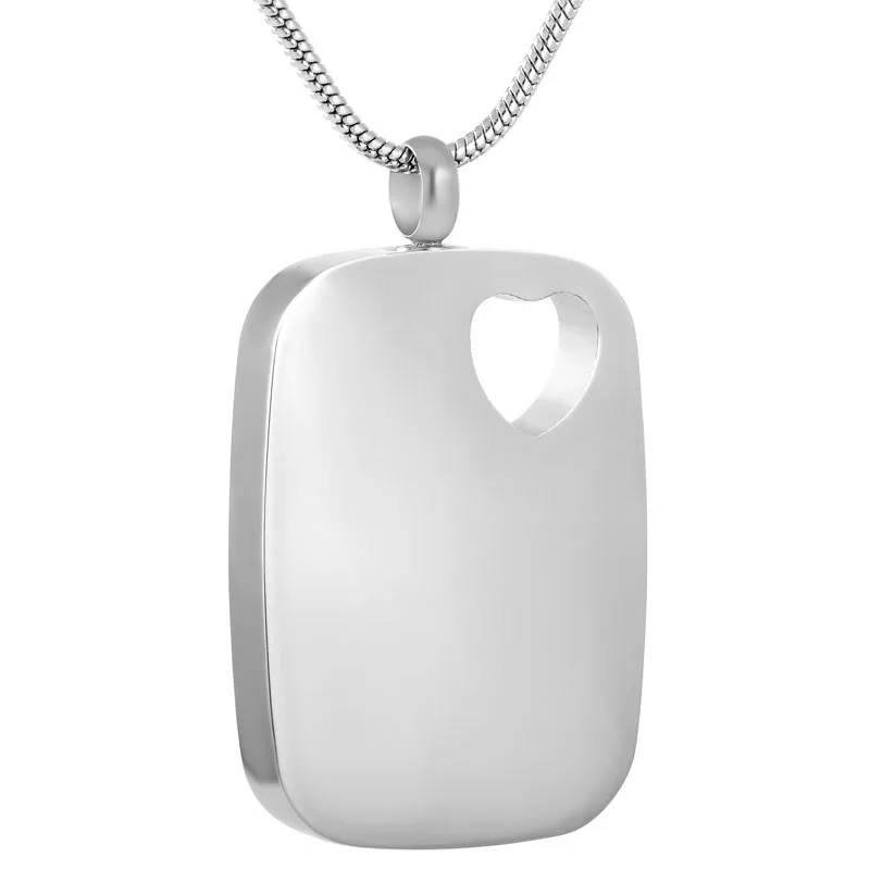 IJD9157 Rectangle shaped 316L stainless steel cremation urn necklace fashion jewelry pendant for ashes hot selling | Украшения и