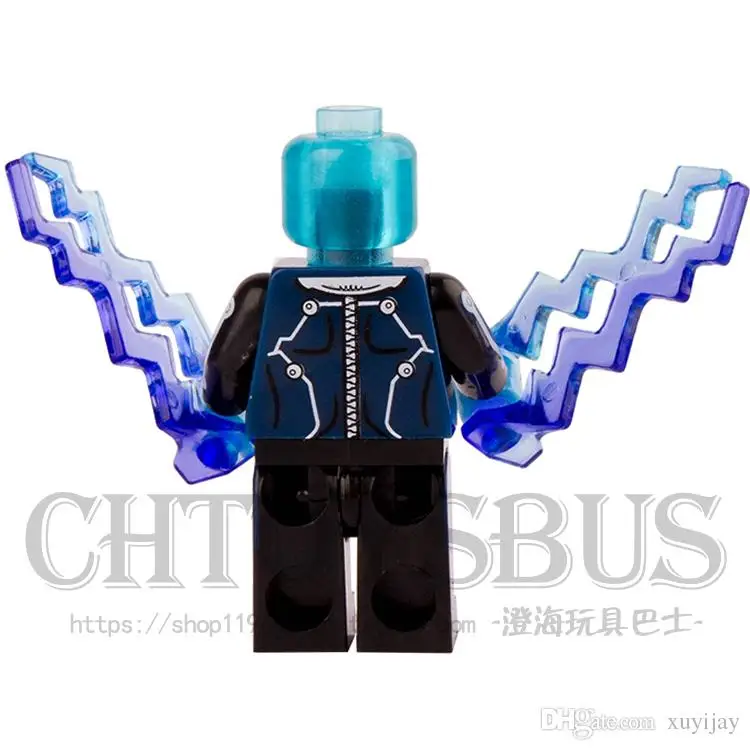 Одиночная продажа электро Marvel Mysterio Человек-паук Мстители миньфиг модель сборки