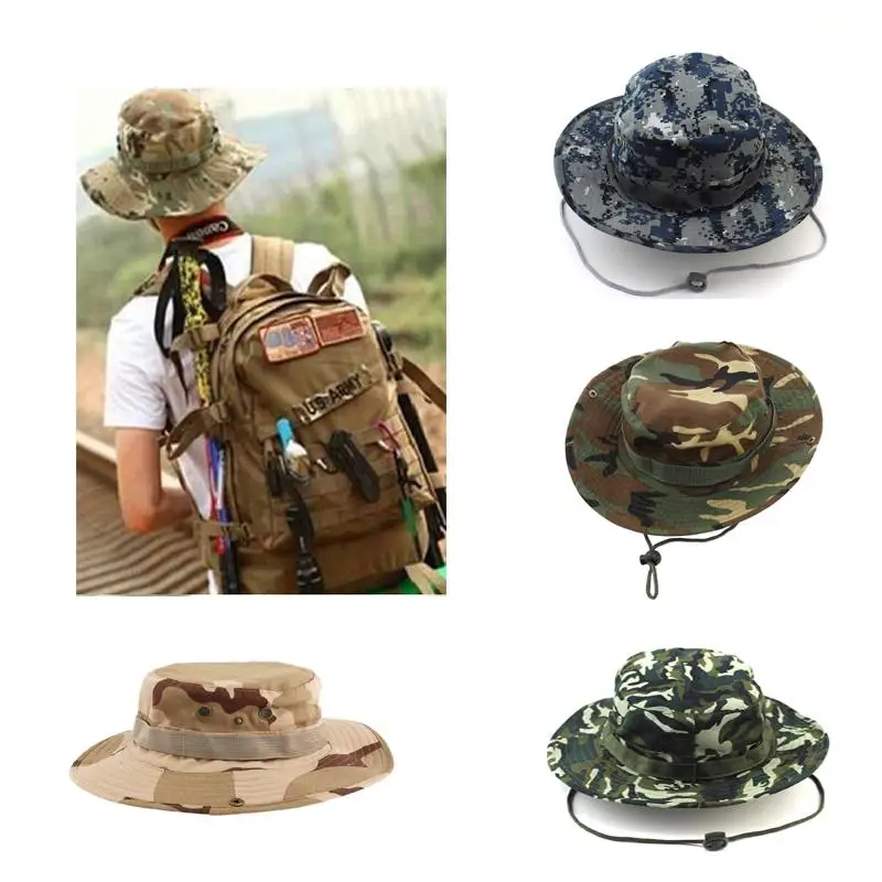 Мода унисекс для взрослых Спорт на открытом воздухе с широкими полями Boonie Hat cap