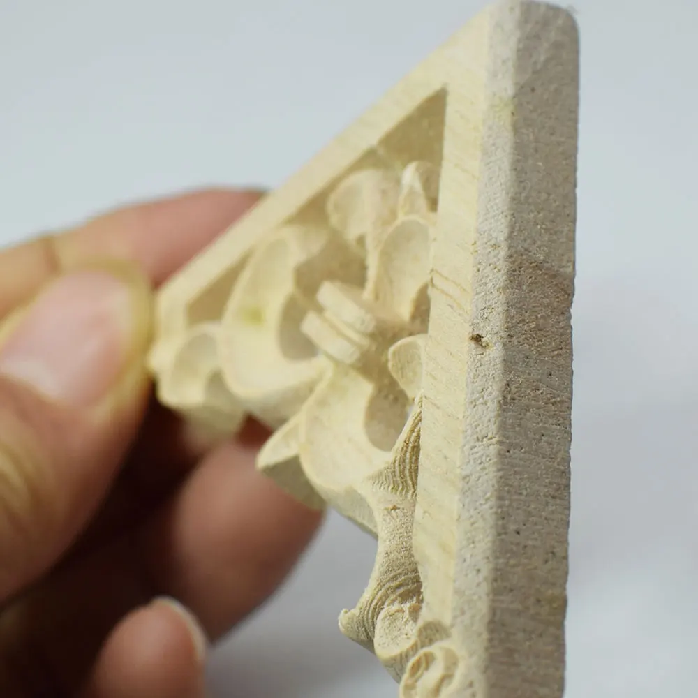 Ретро Винтаж Неокрашенная древесина наклейки с Резьбой Аксессуары дерево