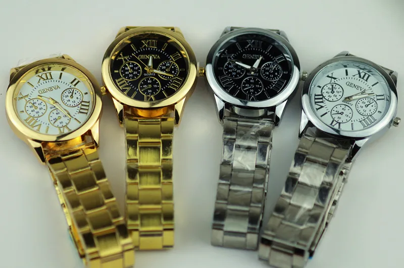 Reloj mujer 2019 Горячая Распродажа Новый бренд 3 глаз золото Женева повседневные