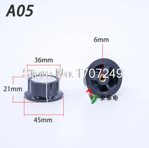 10 шт. MF-A01/A02/A03/A04/A05 управление с помощью потенциометра Ручки топ покрытие под затемненное серебро ручка для потенциометра/шапка 6 мм Внутреннее отверстие - Цвет: MF-A05