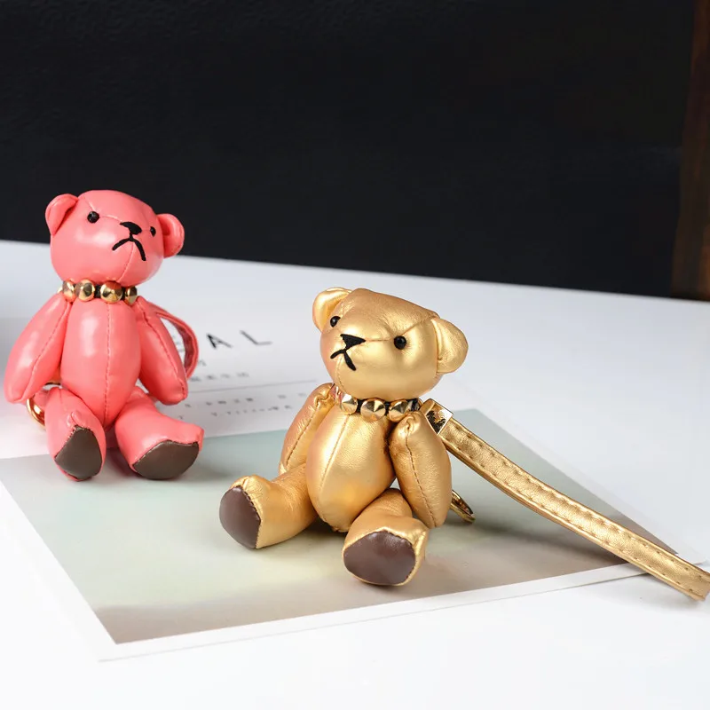Мини-соединение Плюшевые мишки ToysGold серебряные кожаные Мишки Тедди кулоны-куклы