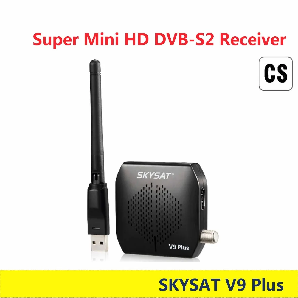 Супер Skysat v9 plus мини-спутниковый приемник Поддержка USB, wifi CS Cccam, Newcamd GSCAM PowerVu Авто PowerVu Biss YouTube