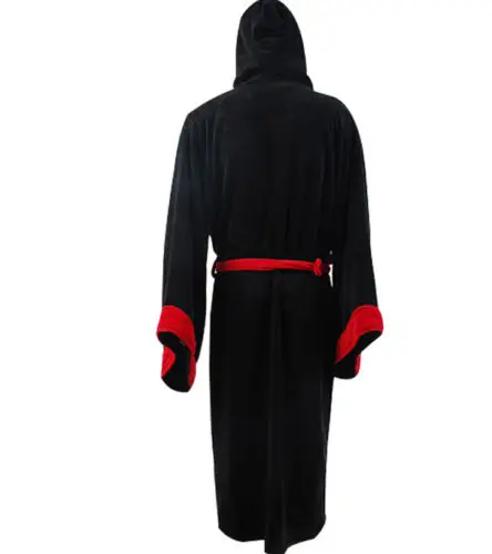 Оригинальный флисовый плащ с капюшоном черный Халат Manttle кимоно халат Косплэй