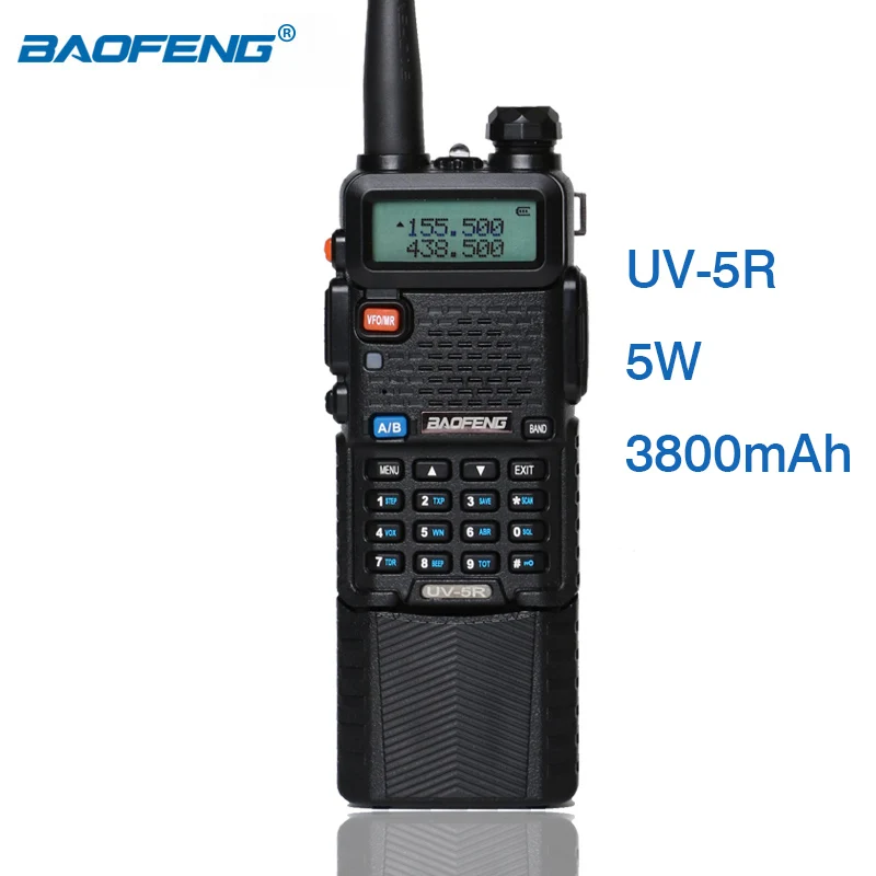 Baofeng UV-5R Двухдиапазонная рация VHF& UHF132-174MHz/400-520MH с аккумулятором 3800mAh UV 5R 5W передатчик двухстороннее радио