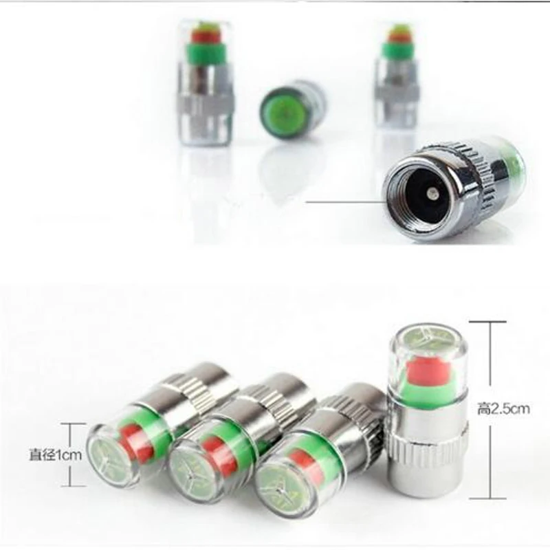 2.4 Bar 30 PSI Auto Car Tire Pressure Monitor Valve Stem Caps Sensor Indicator Alert Diagnostic Tools Kits 4PCS | Автомобили и