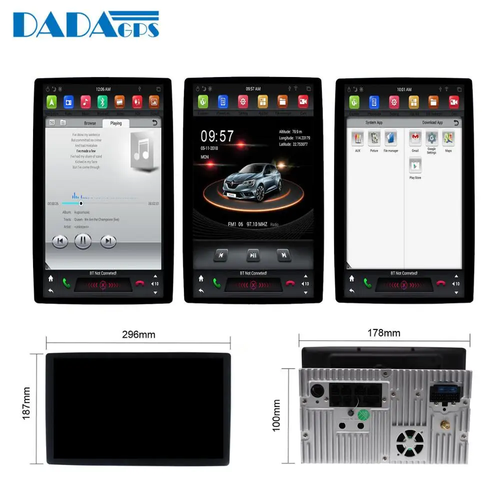12," Tesla Android 8,1 Универсальное автомобильное радио без DVD для Toyota Land Cruiser Prado Prius Corolla Avensis Yaris Camry gps Nav 2 Din