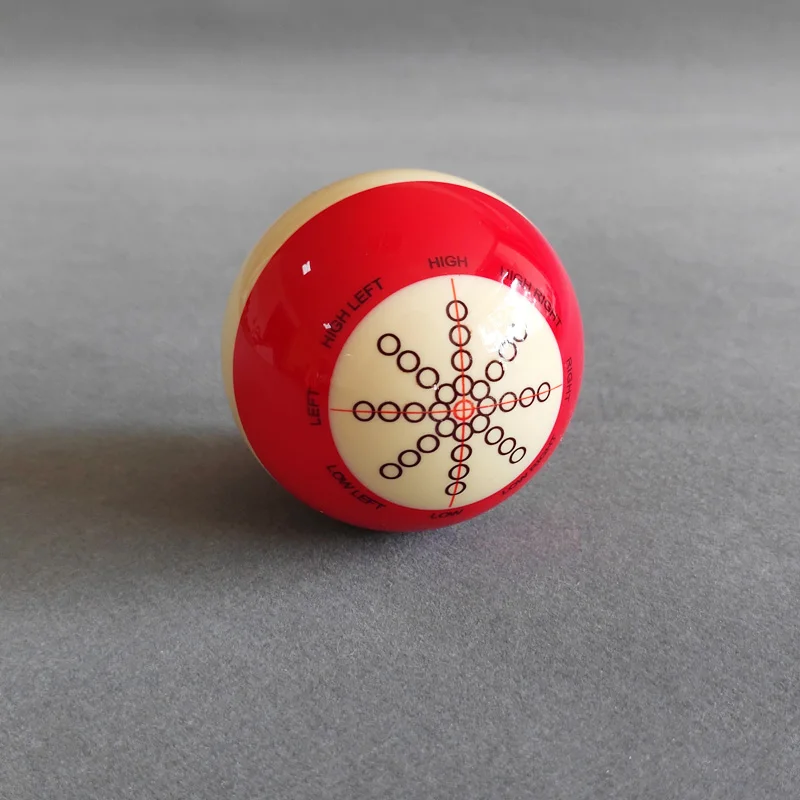 

Excellent Billiard Large Red and White Cue Ball Smooth Durable Professional Training Ball Billiards Accessories