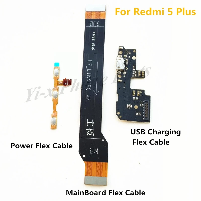 Гибкий кабель для зарядки материнской платы Xiaomi Redmi 5 Plus hongmi plus|Шлейфы мобильных