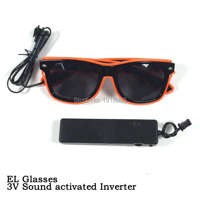 Праздничное освещение ночные флуоресцентные очки светящиеся с электропроводом