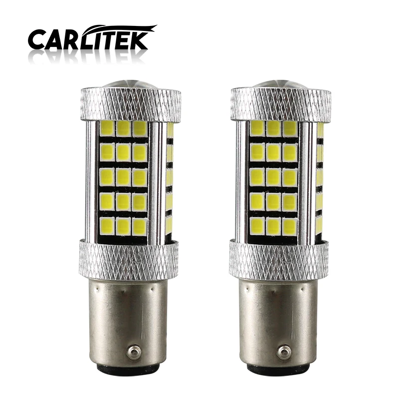 CARLitek 2шт 1157 P21/5 Вт BAY15D Led 66smd габаритная сигнальная лампа Автомобильные фары 12В 21/5