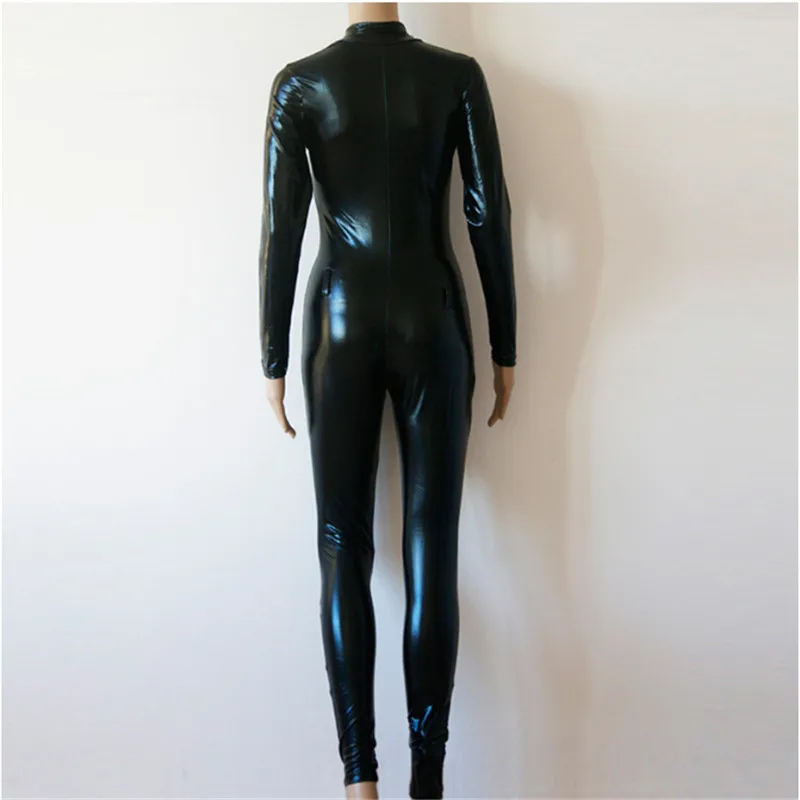 Новый Высокое качество сексуальный черный Женщина-кошка Jumsuit Черная Вдова