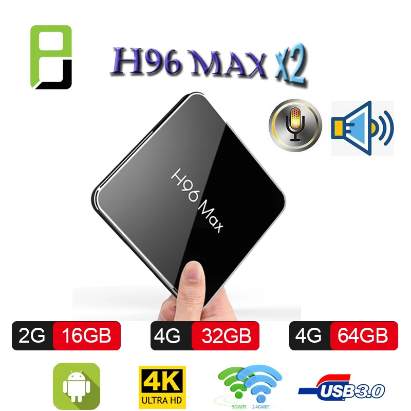ТВ-бокс ing H96MAX X2 tv box Android 8 1 S905X2 H.265 медиа-проигрыватель google smart Поддержка Youtube Netflix ip