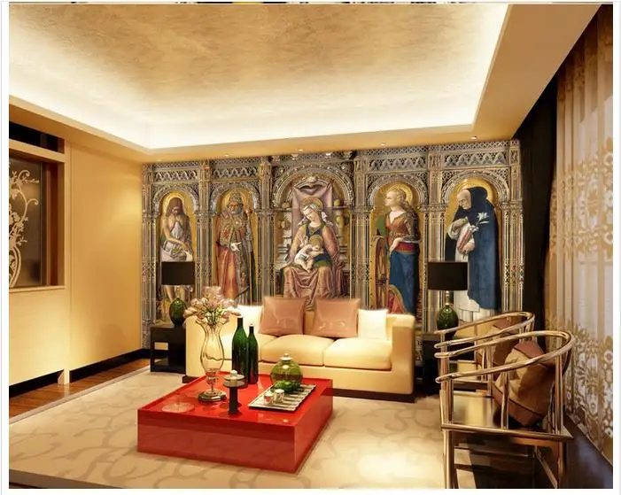 Настенные 3D фрески изображение на заказ роскошная винтажная картина маслом фон