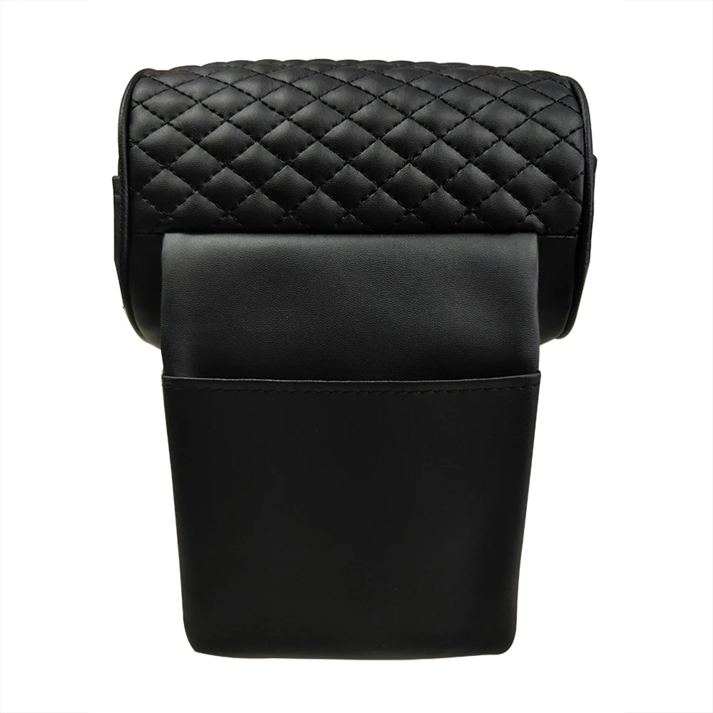 Embroider leather armrest on car console filled memory foam to supports arms for universal gray beige black available | Автомобили и