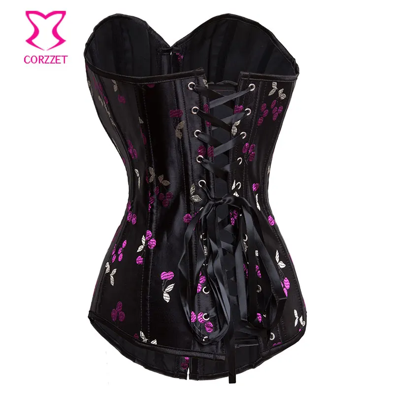 Корсет женский с принтом вишни без бретелек | Женская одежда