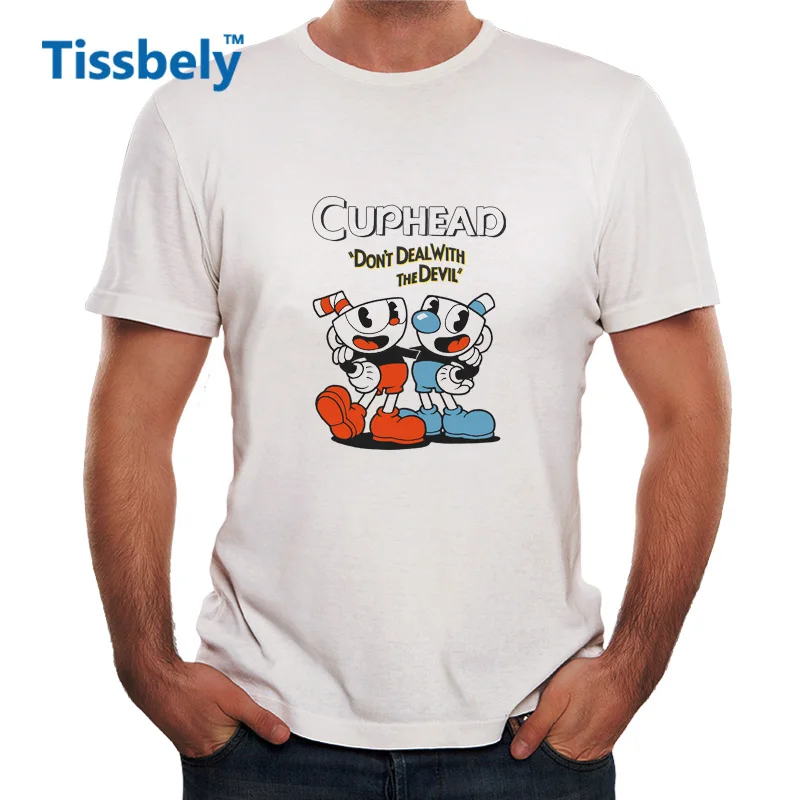 Tissbely Cuphead футболка для мужчин поклонников игры графический принт футболки