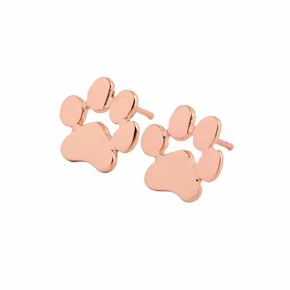 Oly2u милая собака Paw Print Серьги для Для женщин Кот и paw Серьги-гвоздики часть подарки