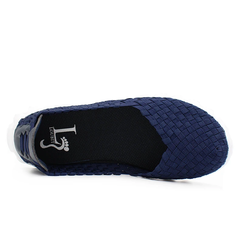 Женские повседневные тканевые туфли однотонные лоферы без застежки плоская