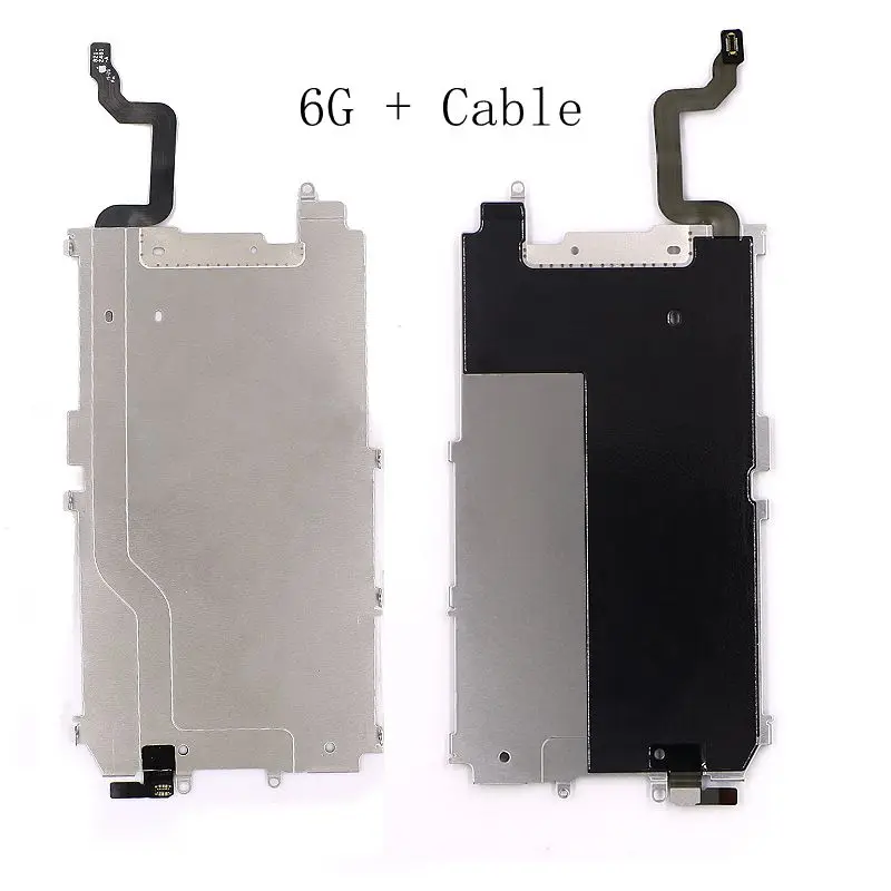 6G With Cable Leoleo задняя металлическая пластина щит с кнопкой домой Расширенный гибкий кабель для iPhone 5G 5S 5C 6G 6 Plus 6S Plus 7G 7 Plus 8G 8 Plus - Цвет: 6G With Cable