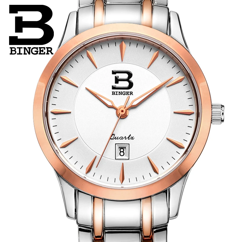 Швейцарские часы женские роскошные брендовые кварцевые BINGER водонепроницаемые