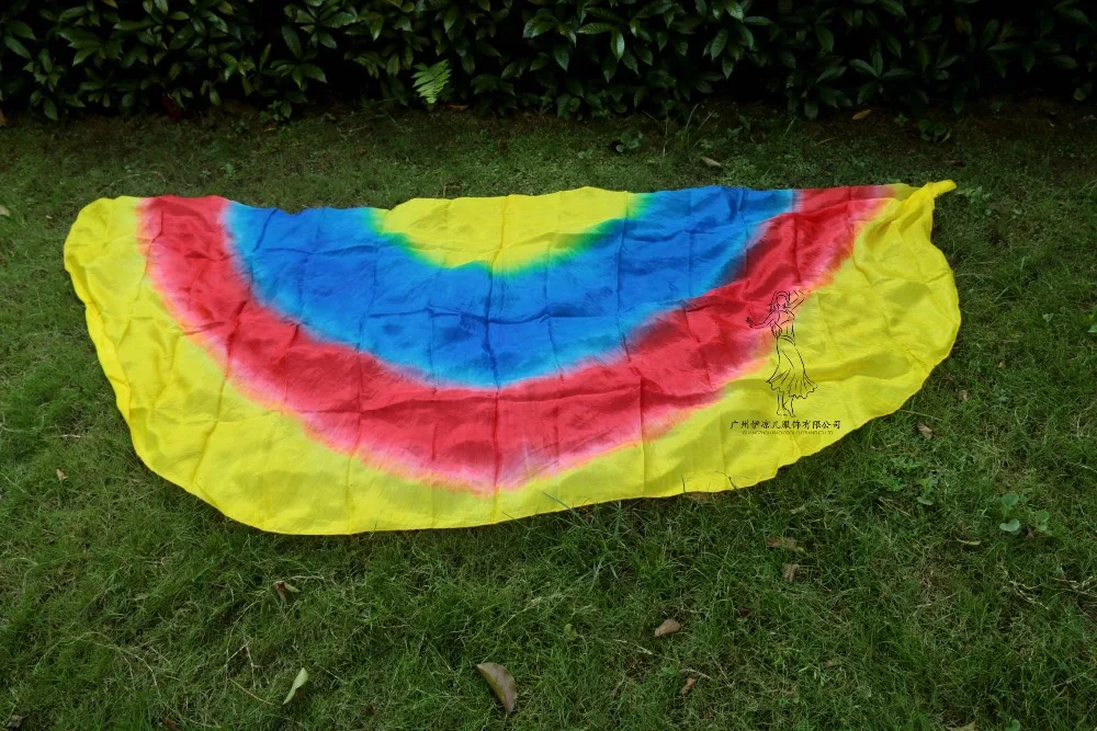 2018 дизайн, 100% натуральная шелковая вуаль для танца живота, дешевая вуаль для танца живота, полукруглая вуаль, оптовая продажа 250*114, красно-синяя вуаль красного цвета