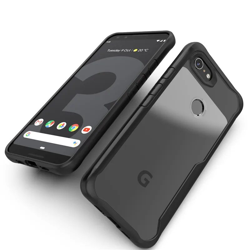 Для Google Pixel 3a/3a XL Обложка кожаный чехол Гибридный ТПУ Рамка прозрачный ПК задняя