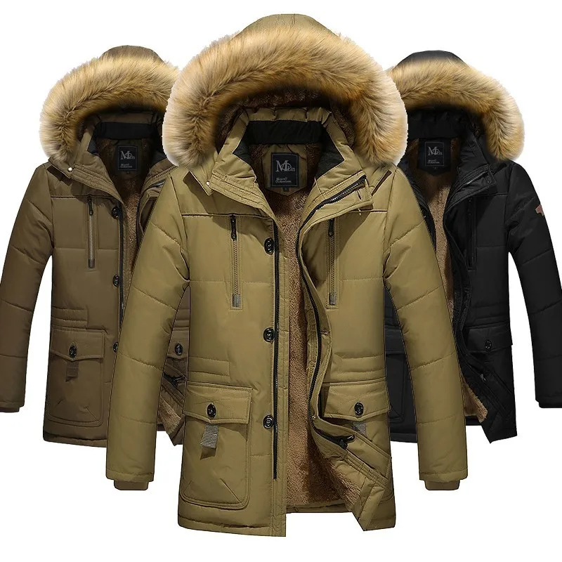 2019 Men Outerwear Dropshipping New Parka Solid Male Clothing Cotton Padded Winter Jacket Windproof Thick Coats | Мужская одежда
