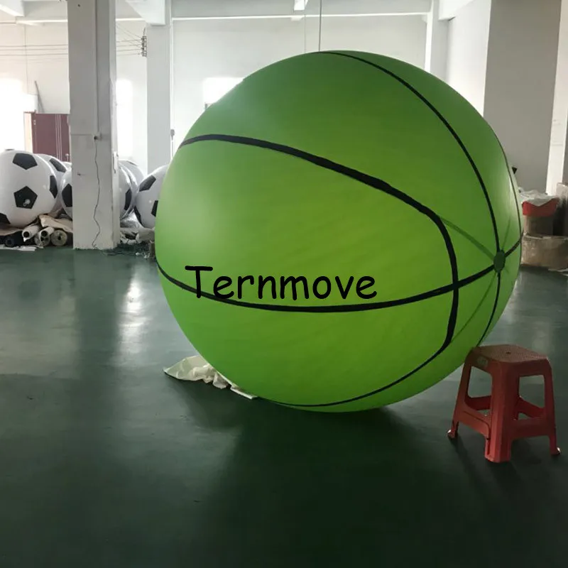baratas Pvc Praia Promoção Para O Esporte De Basquete Para Crianças Jogo De Hélio Publicidade Evento 1.5m 2m 2.5m Inflável Gigante Balão De Basquete