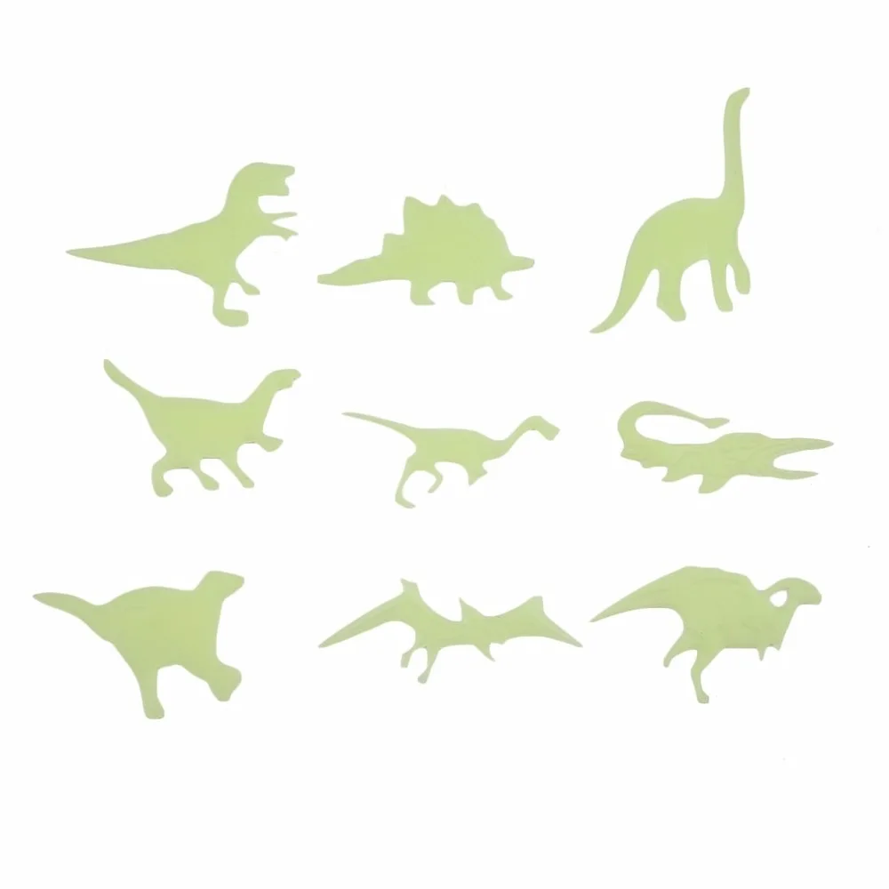 2018 9pcs/set DIY Fluorescent Toys Glow In Dark Wall Ceiling Fridge Sticker Dinosaur Animal Pattern Children Bedroom Decoration | Дом и сад