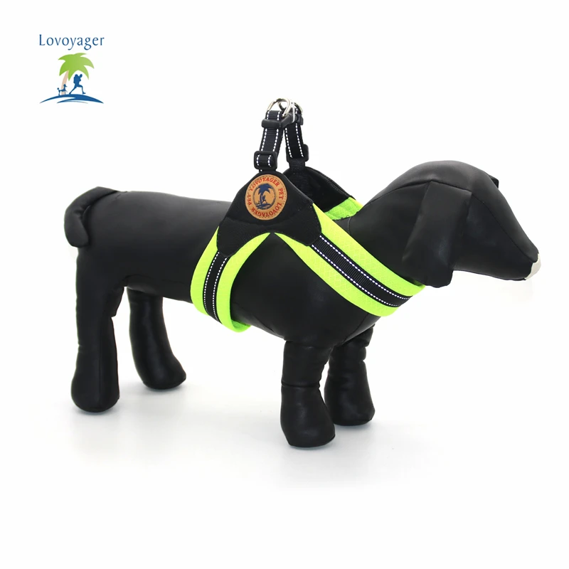 Модный Светоотражающий ошейник для собак дышащая сетка упряжка тренировки жилет