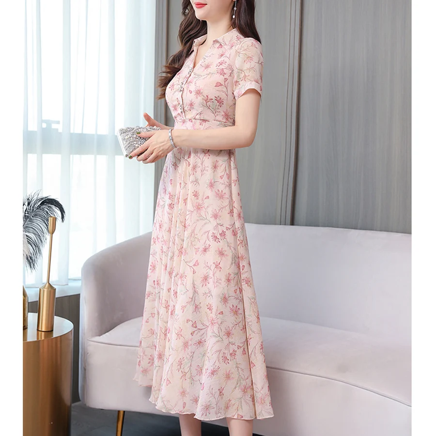 Женское шифоновое платье Макси Boho винтажное длинное пляжное большого размера 3XL