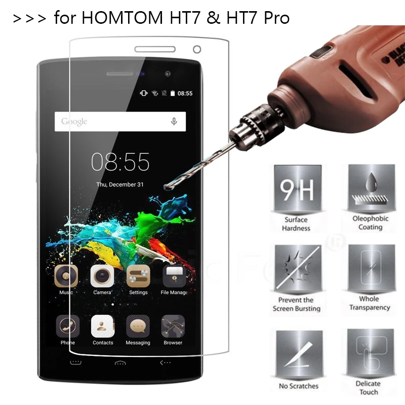 Фото 3 шт./лот закаленное Стекло для HOMTOM HT7 Экран протектор Защитная пленка Pro