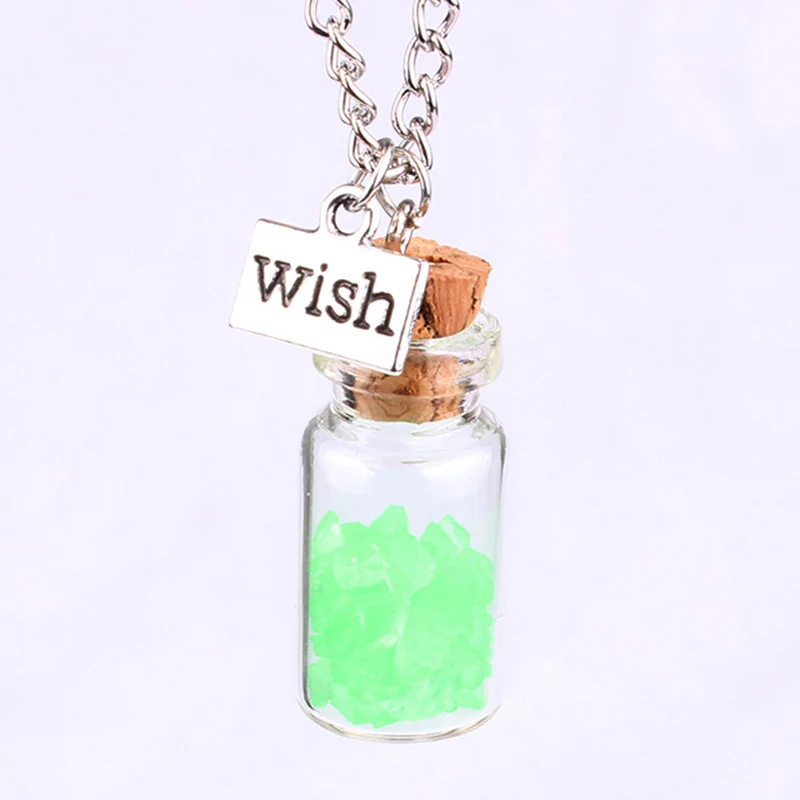 LNRRABC Hot New Charm Lucky Women Lady Mini Wishing Clear Glass Bottle Necklace Pendent Gift 6 Colors | Украшения и аксессуары