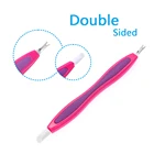 Случайный 1 шт. 2in1 накладные ногти демпферный лист триммер для удаления кутикулы высокое качество кутикулы толкатель для удаления красных ногтей Маникюрный Инструмент для нейл-арта