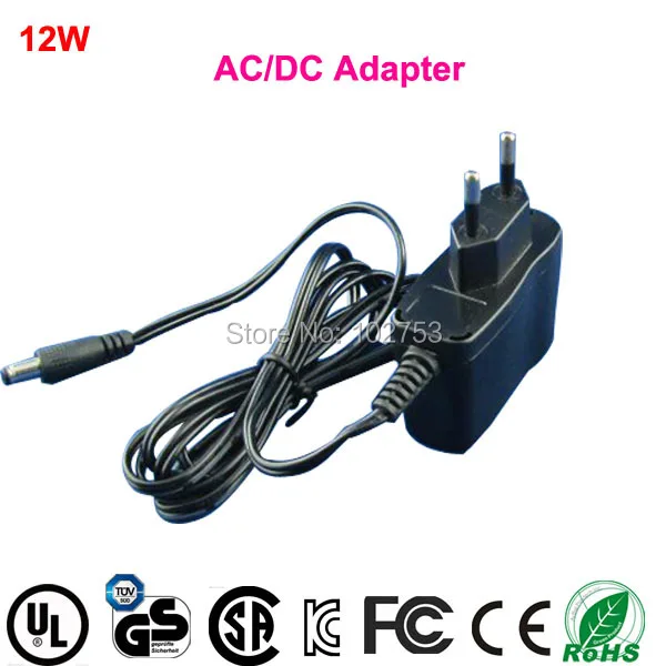 12 Вт EU plug in вольт трансформатор Бесплатная доставка 10 шт. сертифицировано 100%