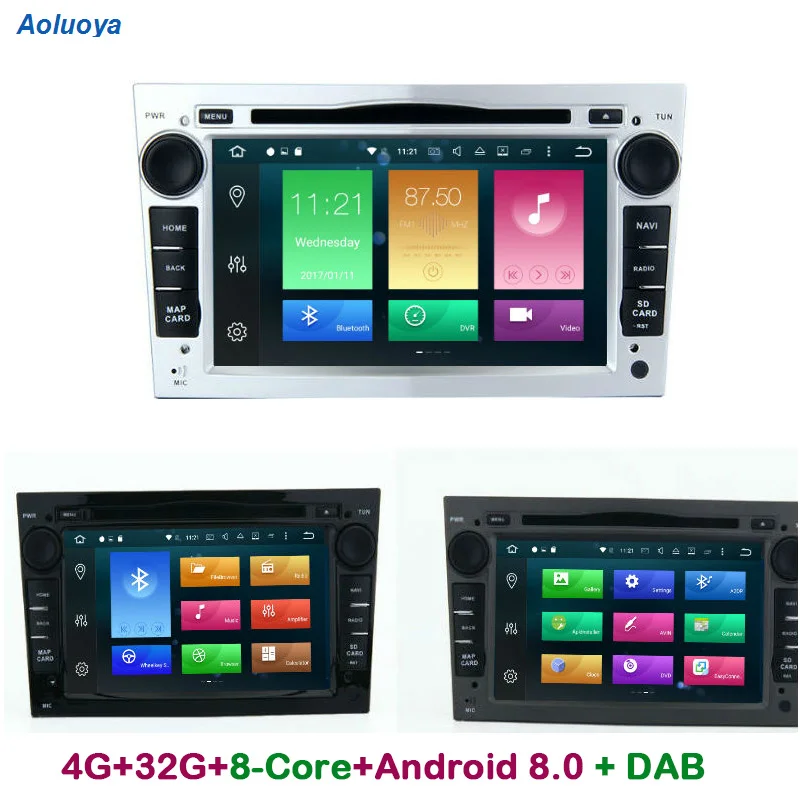 Aoluoya 4G RAM 32G Восьмиядерный Android 8 0 автомобильный DVD GPS плеер для Opel Astra 2004 2009 Antara Corsa 2006