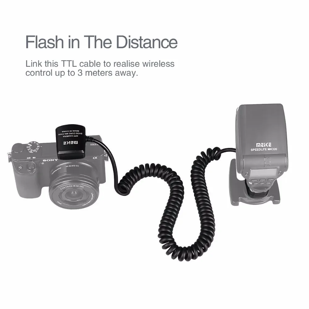 Meike MK FA02 3 м 10 футов 118 дюймов TTL Выкл камера MI мульти интерфейс Горячий башмак