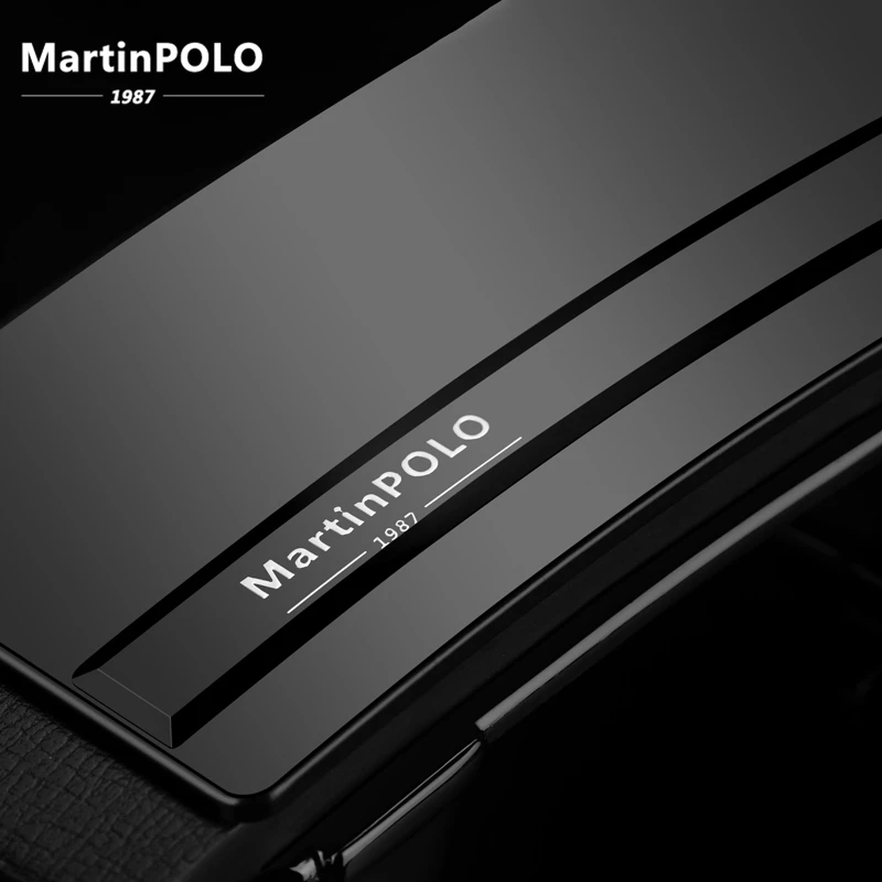 Мужской ремень MartinPOLO кожаный с автоматической пряжкой для джинсов MP01201P|Мужские