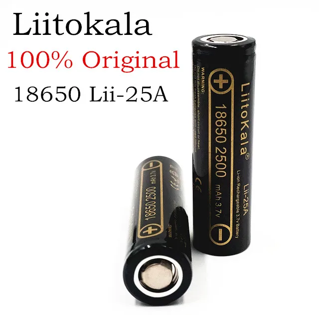 Аккумуляторы 4 unids 100% оригинальные Φ liitokala 3 7 в 2500 мАч аккумуляторы для зарядки